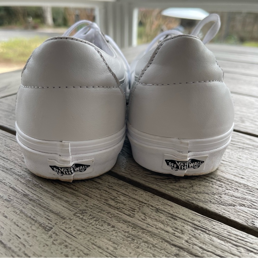 Vans SK-8 Low White Reflective Leather Sneakers Mens Size 11.5 - Picture 3 of 4
